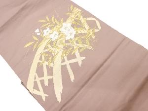 金糸竹垣に桔梗模様織出し名古屋帯